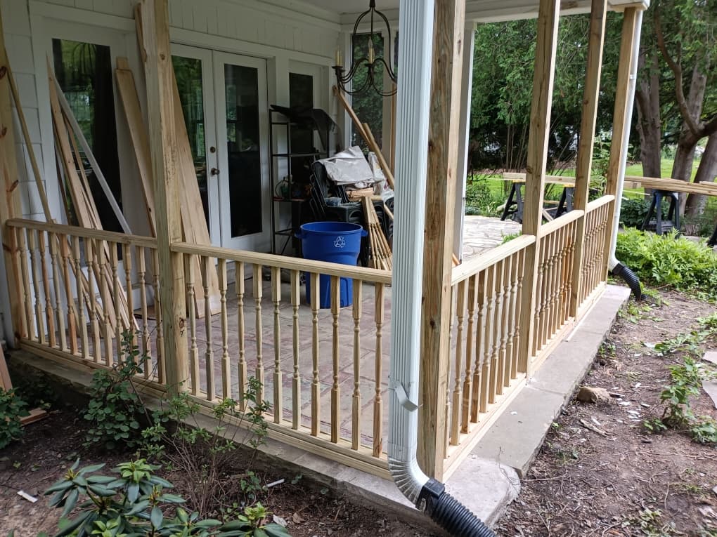 Porch Columns & Railing Build — photo 4