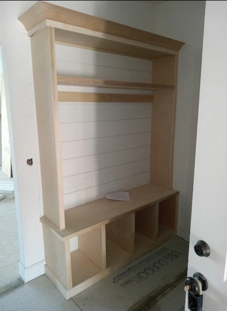 Mudroom Built-In with Shiplap — photo 1