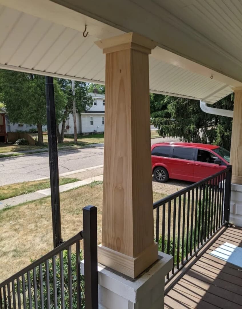 Porch Columns & Railing Build — photo 49