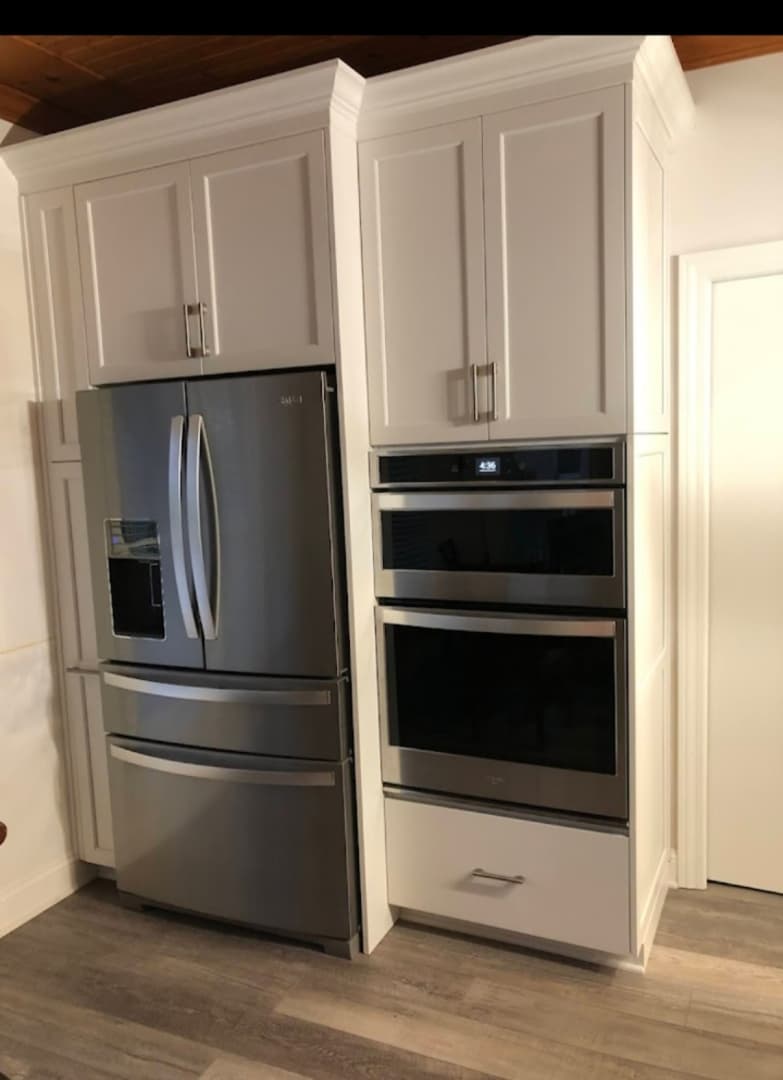 White Kitchen Cabinet Install — photo 2