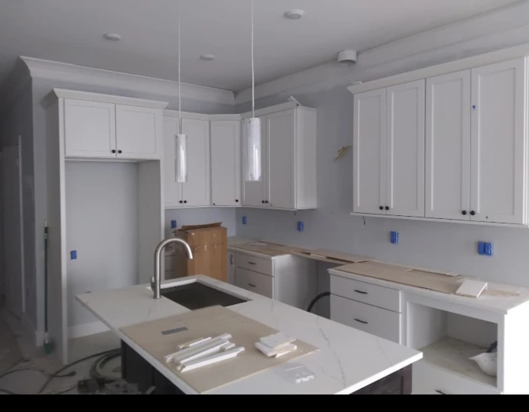 White Kitchen Cabinet Install — photo 36