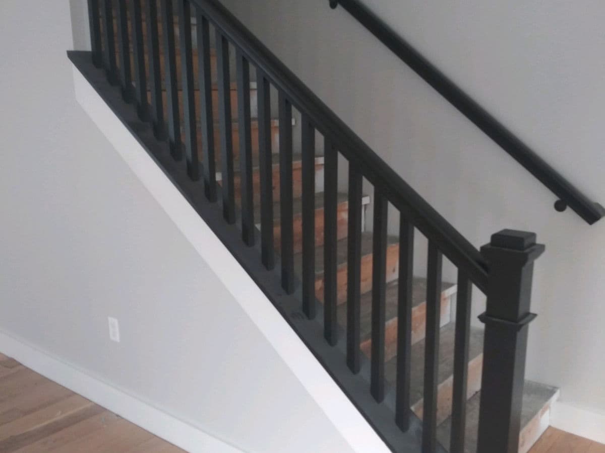 Black Stair Railing & Newel Post — photo 20